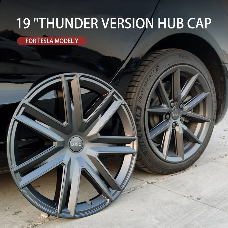 Brace per Tesla Model Y Thunder Wheel Cap 19 pollici protezione ruota coprimozzo accessori auto esterni