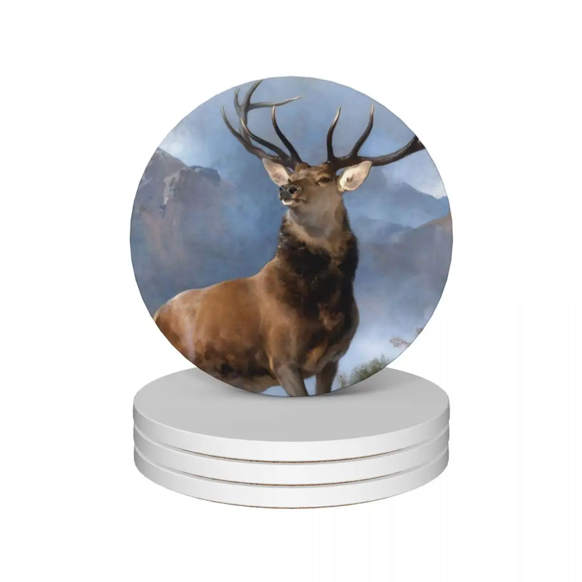 

The Monarch of the Glen - Edwin Henry Landseer - 1851 Ceramic Coasters (Set of 4) teapot mat Creative tile customized Coasters