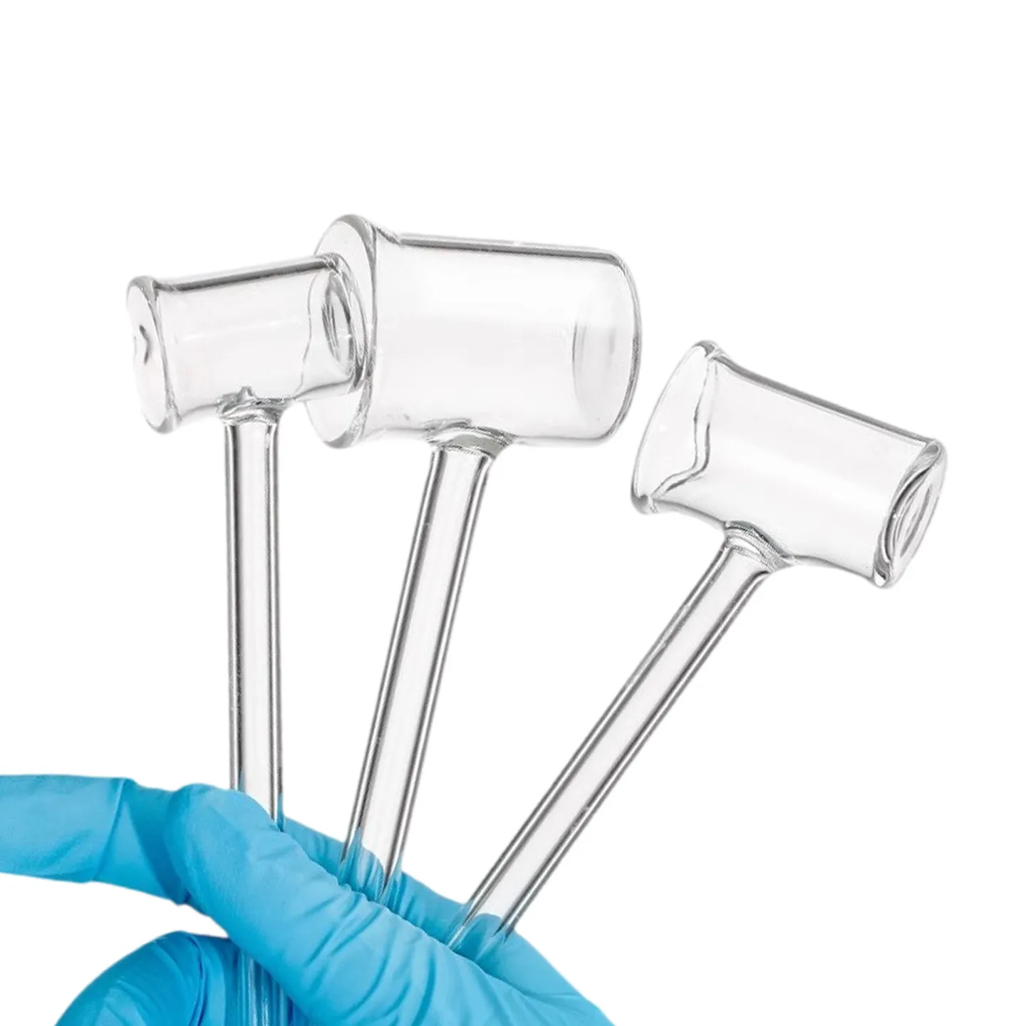 ถ้วยตักตัวอย่างขนาด 100 มล. ด้ามยาว ช้อนตักยา แก้วใส ทนความร้อนสูง ทำจากแก้วบอโรซิลิเกต ทนกรด