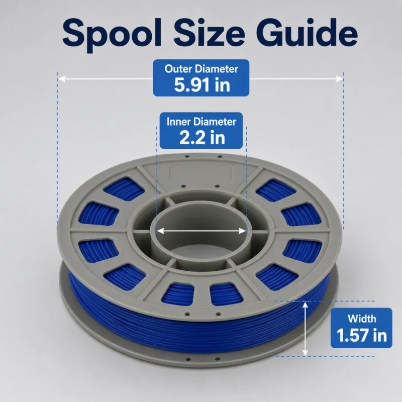 300g Klein Blue PETG Filament 1.75mm, High Toughness & Durable 3D Printer Filament, Tangle-Free Smooth Extrusion Compact Spool for Functional Parts and DIY Models