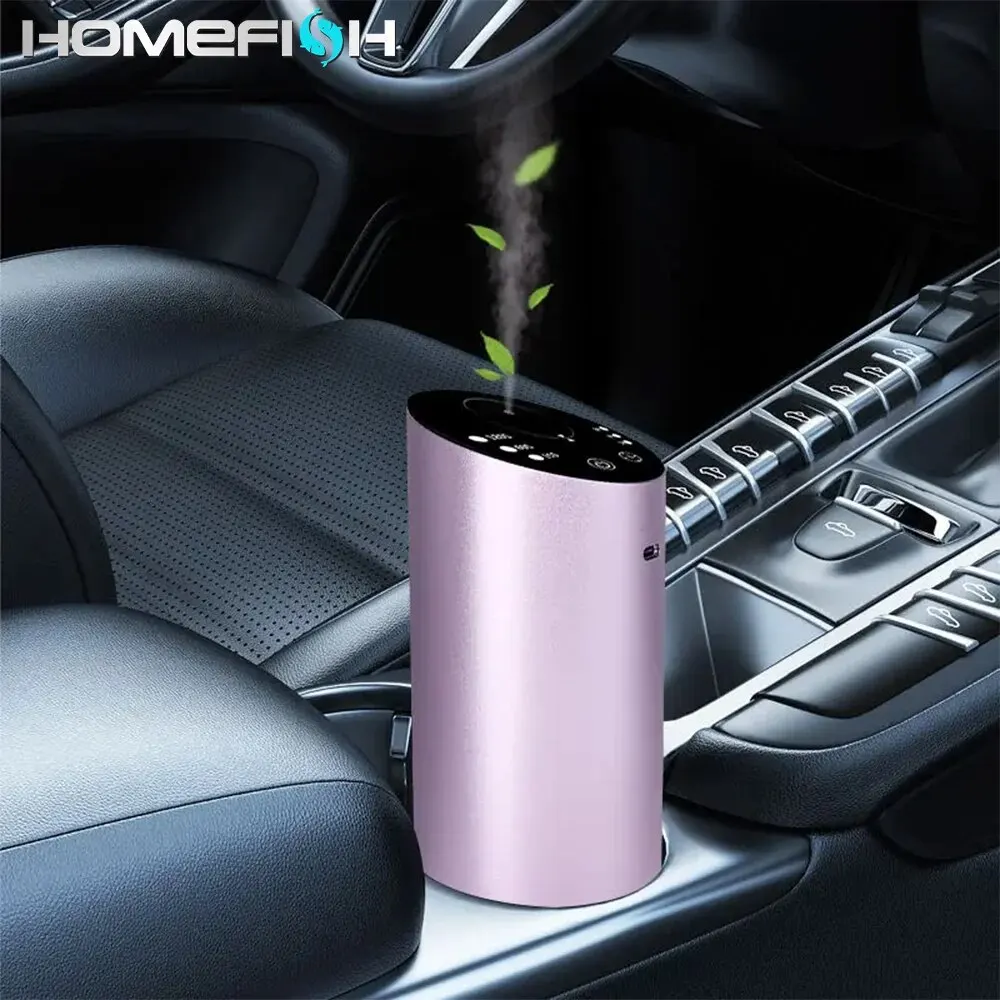 Wireless Car Aroma Diffuser with 20ml Empty Essential Oil Bottle Rechargeable Fragrance Diffuser for Bedroom