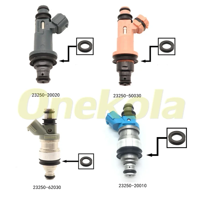 Frete grátis 100 peças de alta qualidade venda injetor de combustível kits de reparo oring arruela de vedação de borracha para toyota lexus 23250-62030