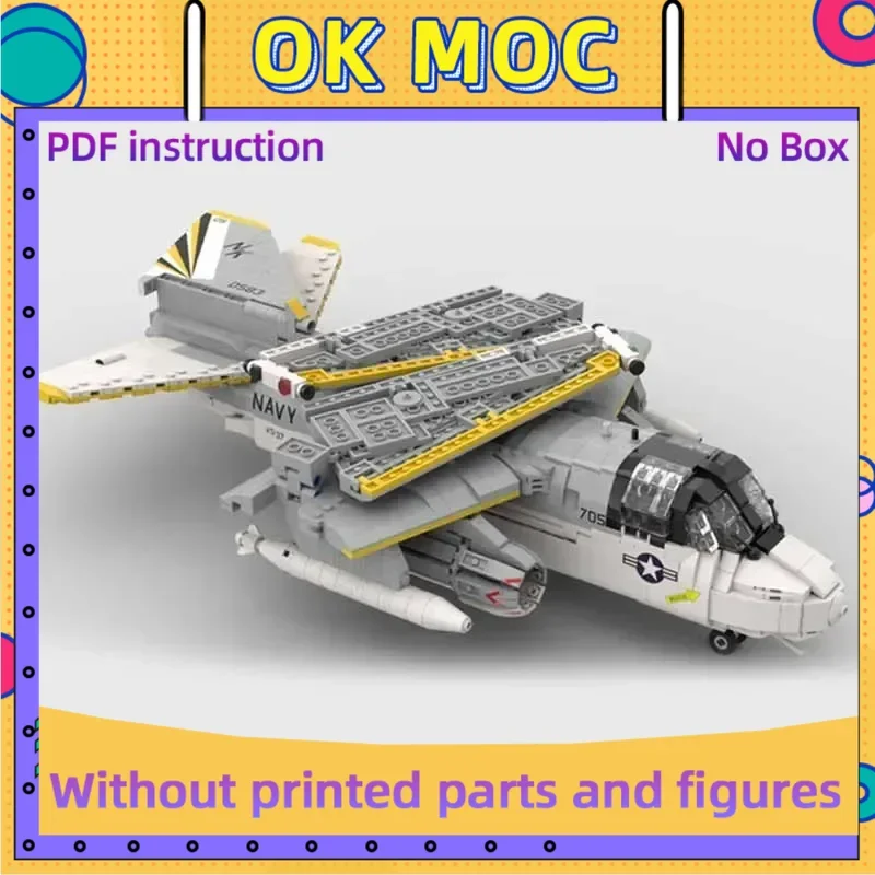 

Military Model Moc Building Bricks 1:35 Scale S-3 Viking Fighter Technology Modular Blocks Gift Christmas Toys DIY Sets Assembly