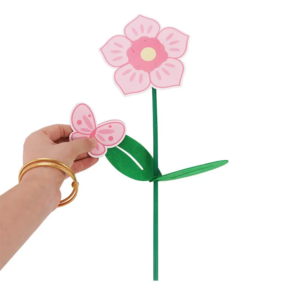 Materiaalpakket DIY bloem wenskaart papier konijn handgemaakte vlinder Sakura speelgoed ouder-kind hart Panda bloem festivalkaart