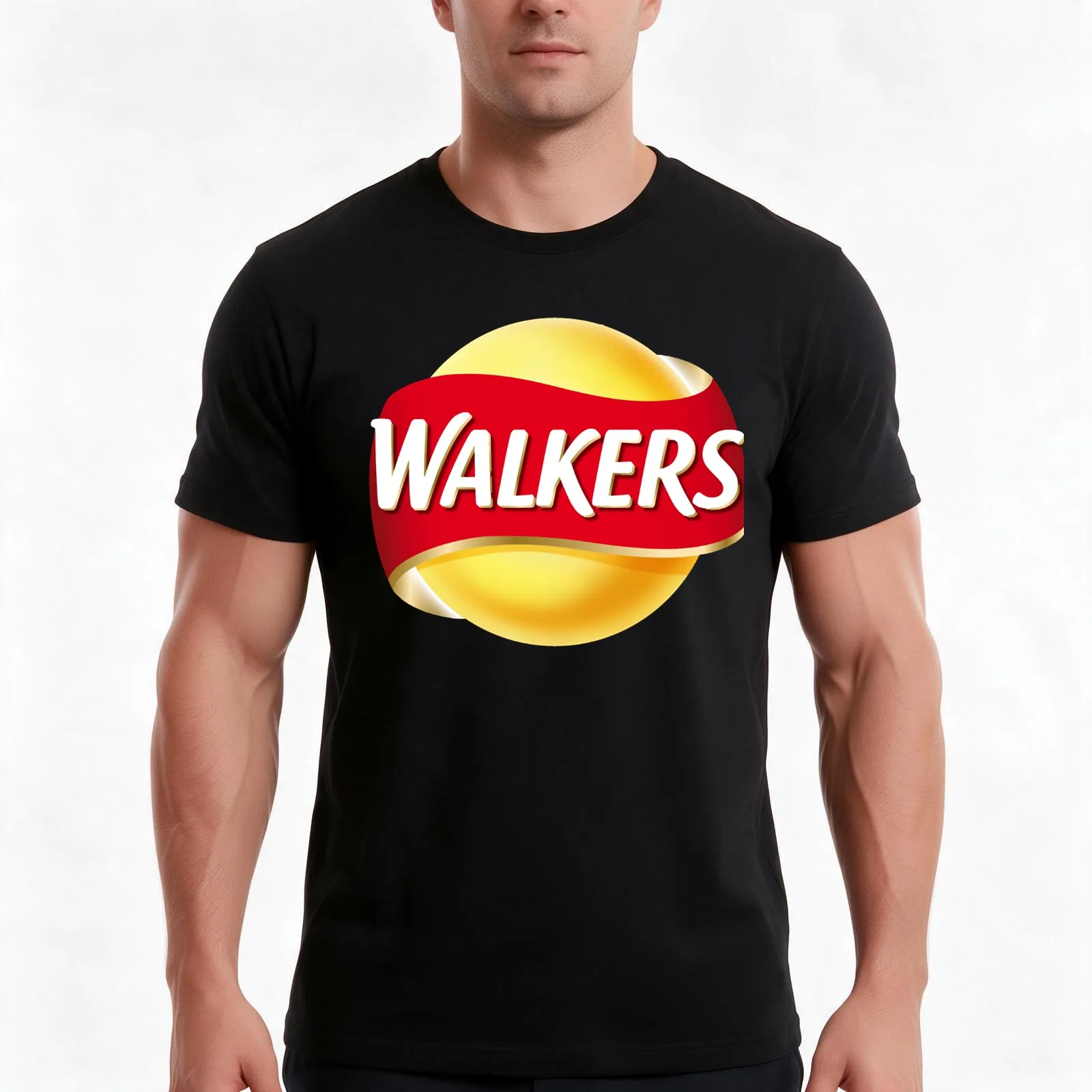 Walkers For Fans T-Shirt, Summer Casual Cotton Tee, Oversized Streetwear Tops, Vintage Graphic Print, Loose Fit Short Sleeve