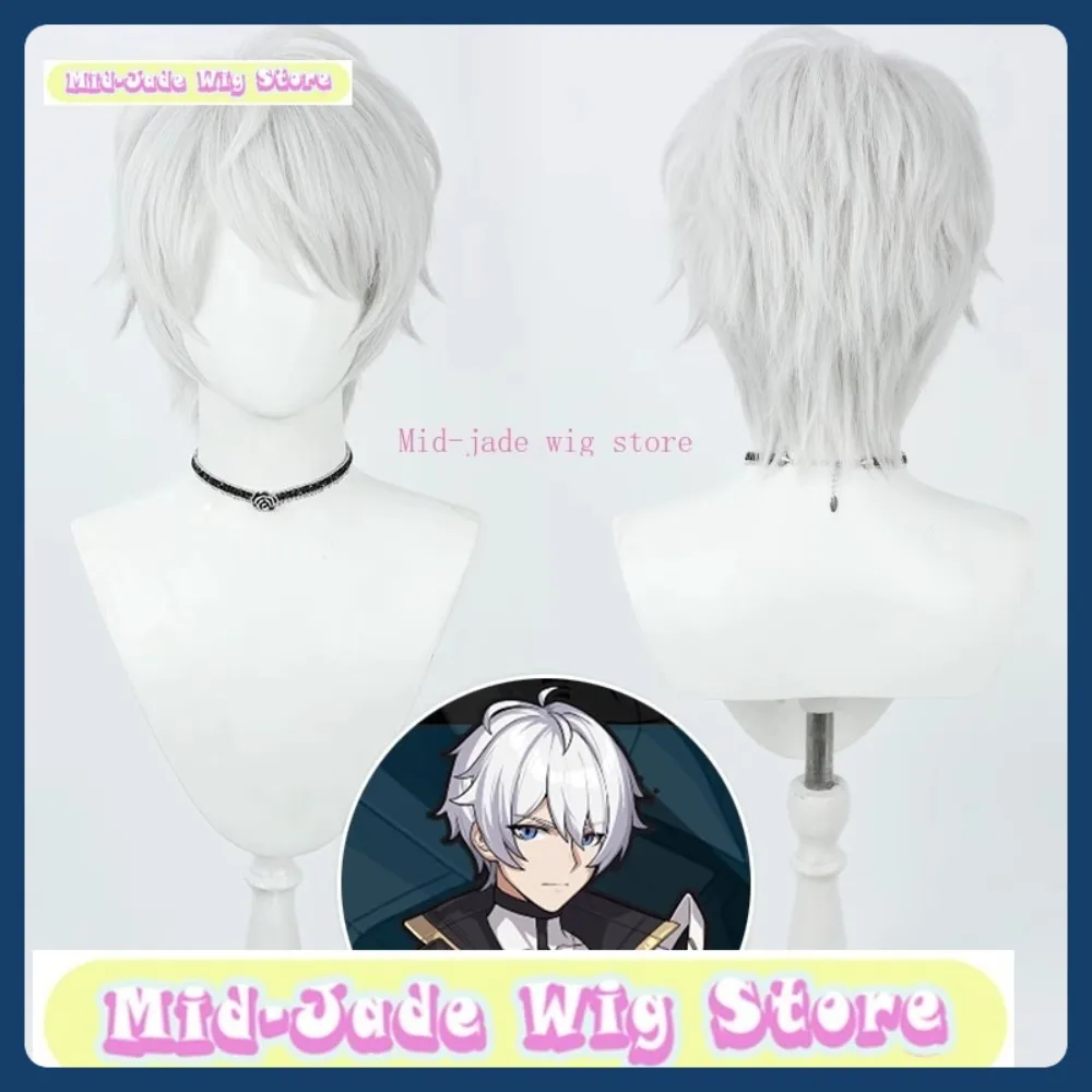 

Магазин париков среднего нефрита Honkai Impact 3rd Кевин Каслана, парик для косплея, аниме-игра, ролевые синтетические волосы, вечеринка на Хэллоуин