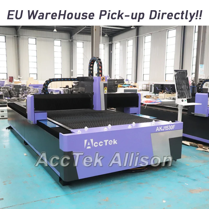 AccTek Central Warehouse Europe Stocked Metal Laser Cutter CNC Fiber Laser Cutting Machines Sheet Metal