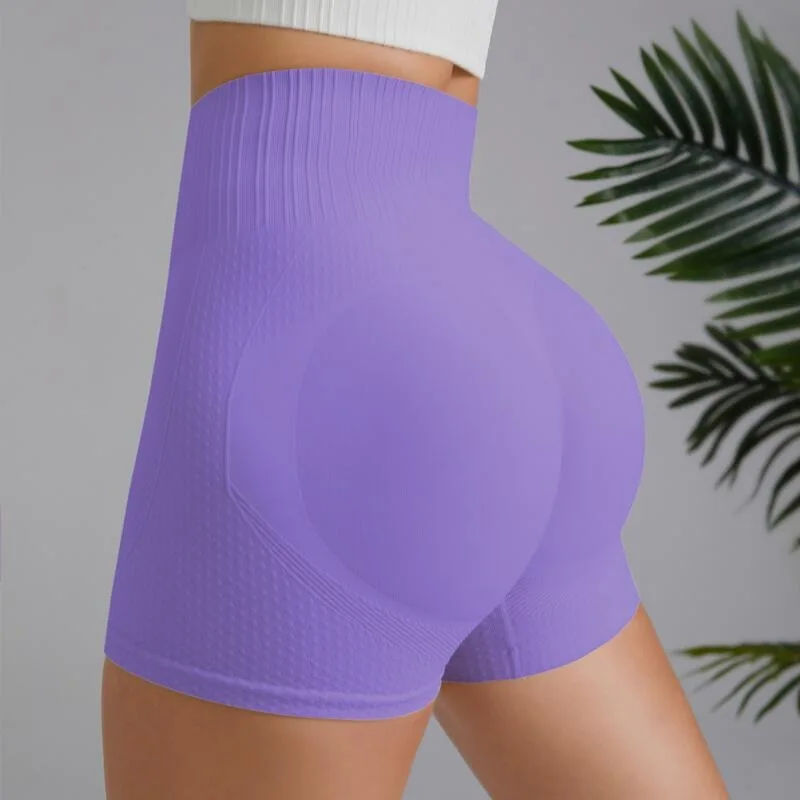 Hot Sell Seamless Slim Shorts Knited Yoga Shorts Outdoor High Waist Hip Liftting Running Cycling Fashion Stretchy Sports Shorts