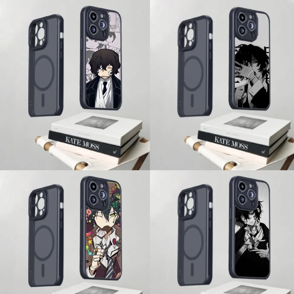 Anime Bungou Stray Dogs Dazai Osamu Phone Case For IPhone 15 14 13 Pro Max 11 12 Mini Alex Mirror For Magsafe Wireless Charging