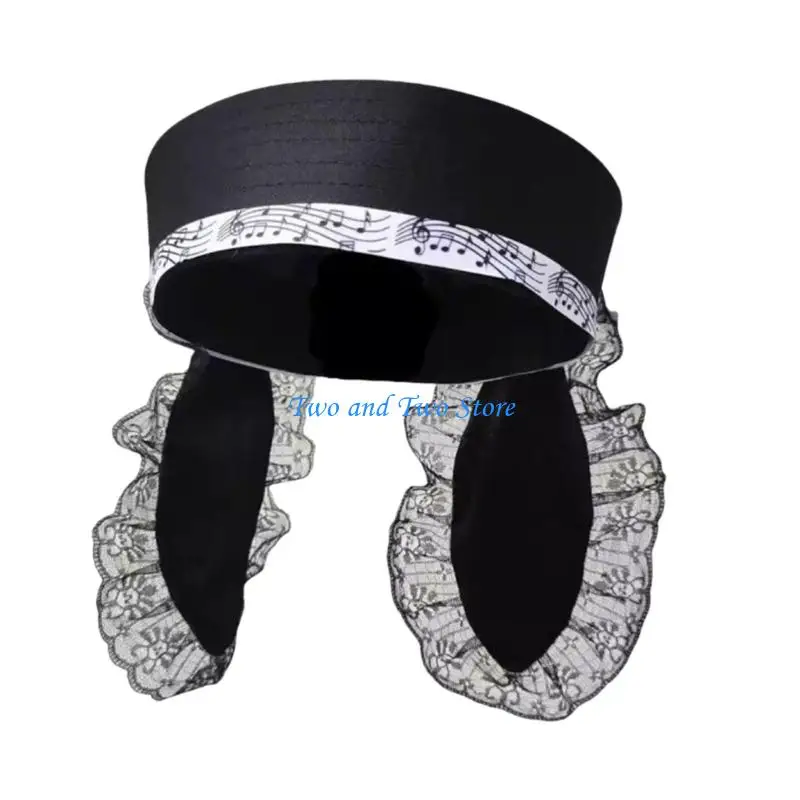 

HX6F Trendy Painter Hat Lace Fashion Hat British for Dating Photography Cabbie Headwear Painter Hat