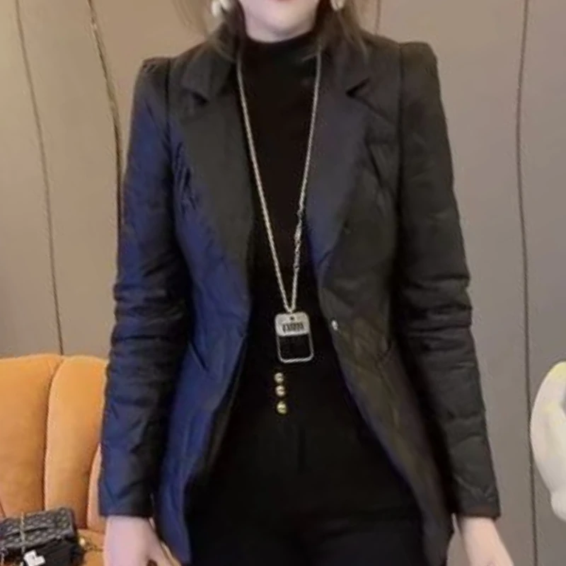 

Новая осенне-зимняя теплая модная куртка, изысканный высококачественный универсальный тонкий костюм в иностранном стиле, хлопковая одежда, женское пальто High Street