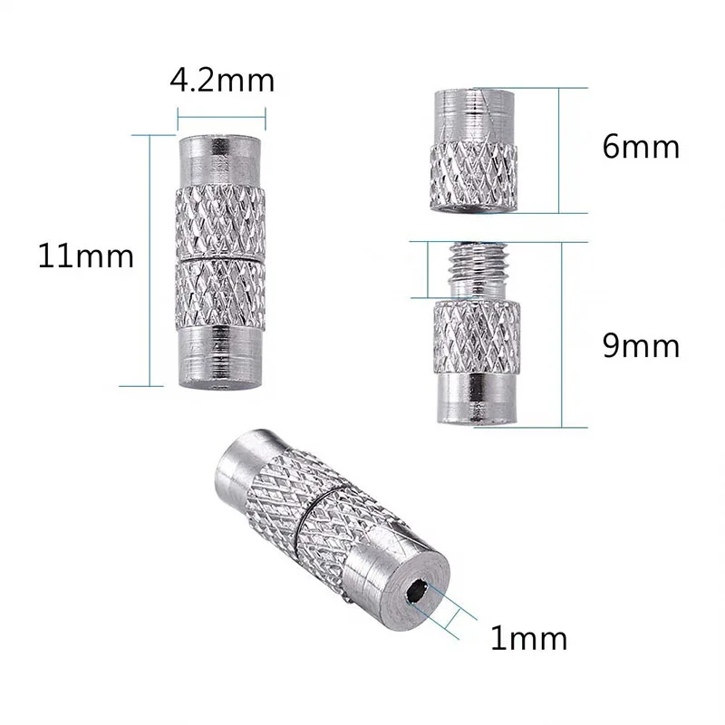 10 قطعة/20 قطعة مشابك لولبية مخرشة مطلية بالنحاس - إغلاق قفل حلزوني ملولب لقلائد وأساور اللؤلؤ