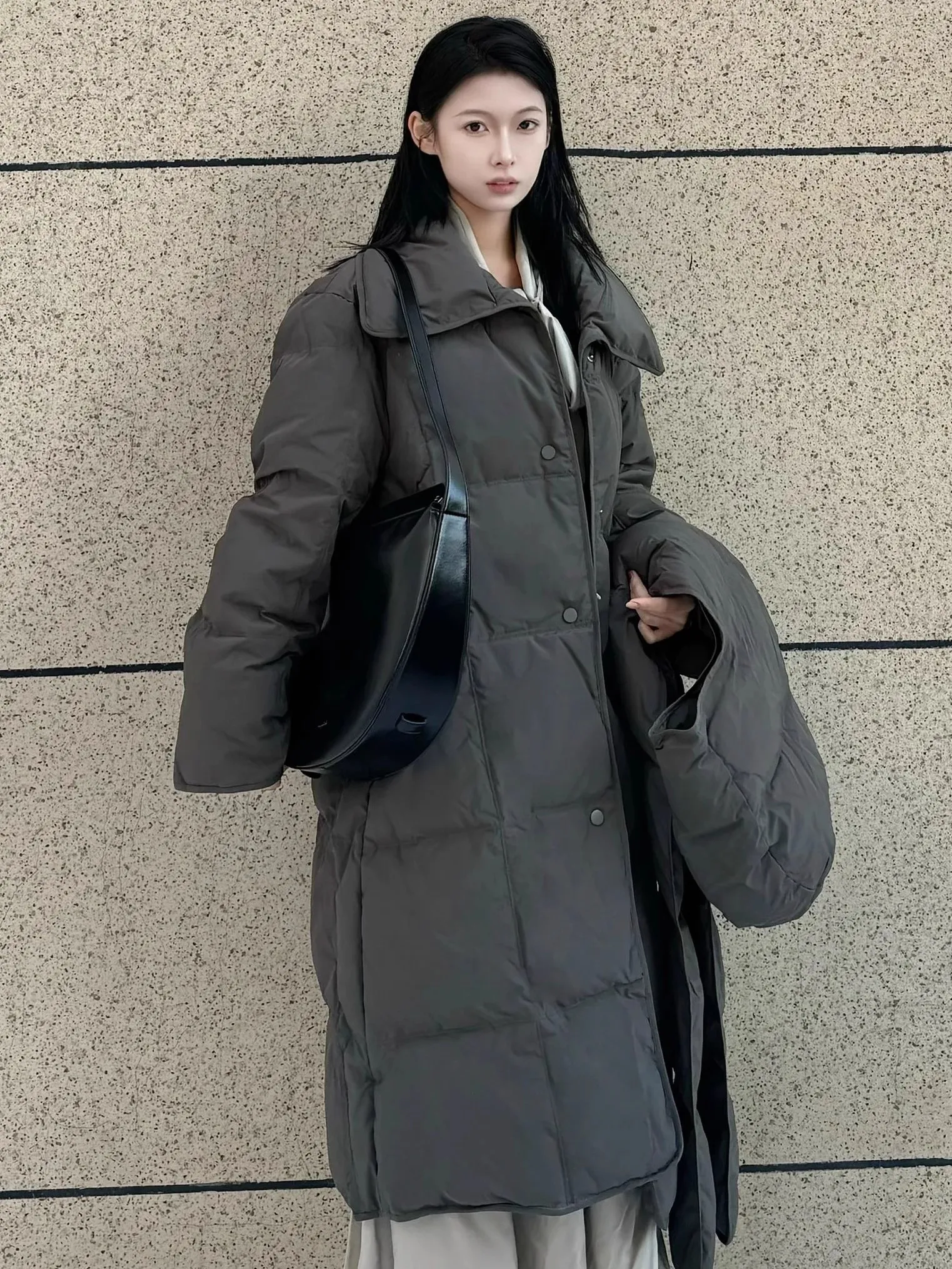 Korean Cotton Jacket 2024 Autumn Winter Warm Hanging Detachable Hat Large Quilt Scarf Long Cotton Jacke Down Cotton Jacket Women