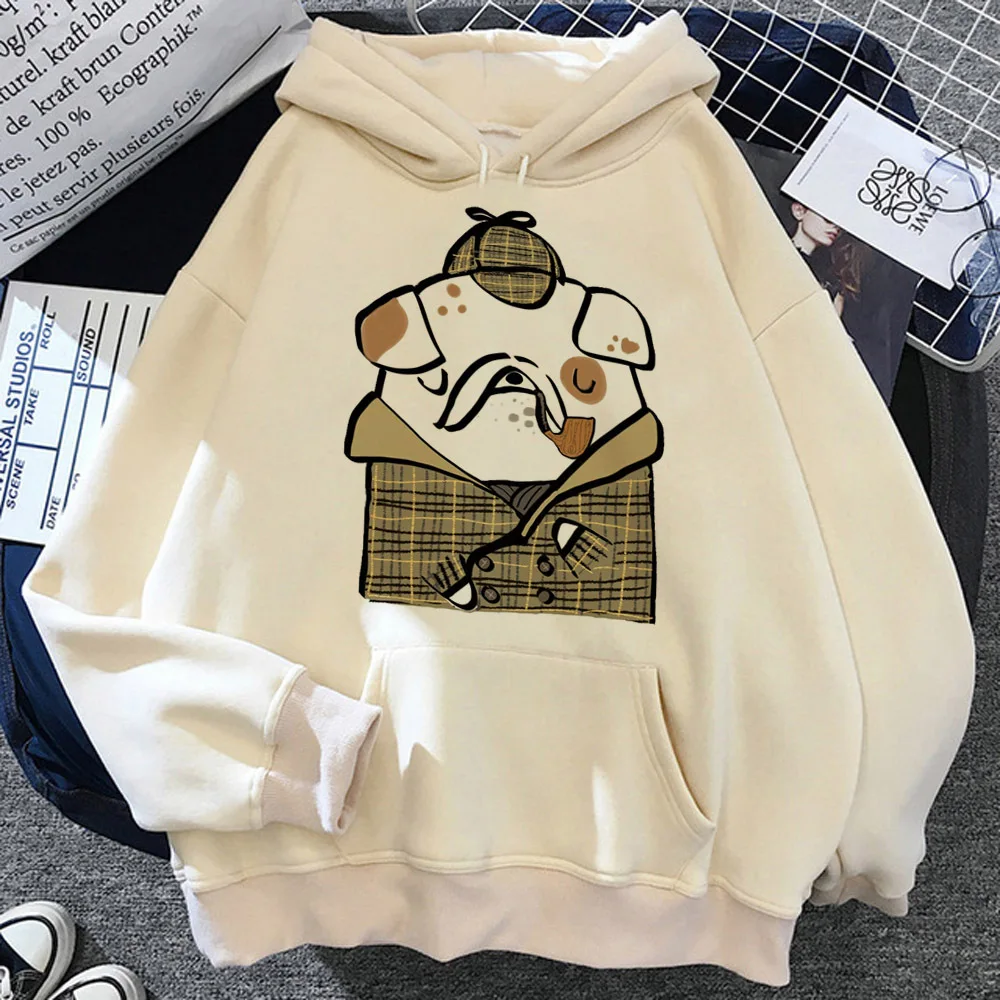 

Bulldog hoodie designer casual wear funny printed design manga anime sweater girl tracksuits printed design elegant pattern Y2K