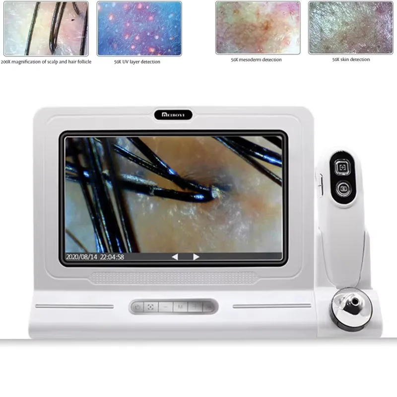 Professionele 11 Inch Huid Haar Detector Hoofdhuid Haarfollikel Vocht Huid Poriën Pigment Vergrootglas Analyzer Huid Pigment Tester