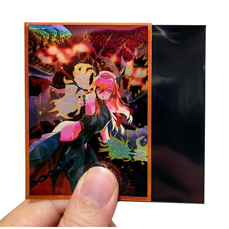 63x90cm 50PCS Holographic Flashing Top Loaders Trading Card Sleeves Deck Protector for YuGiOh/Japanese Sized Cards