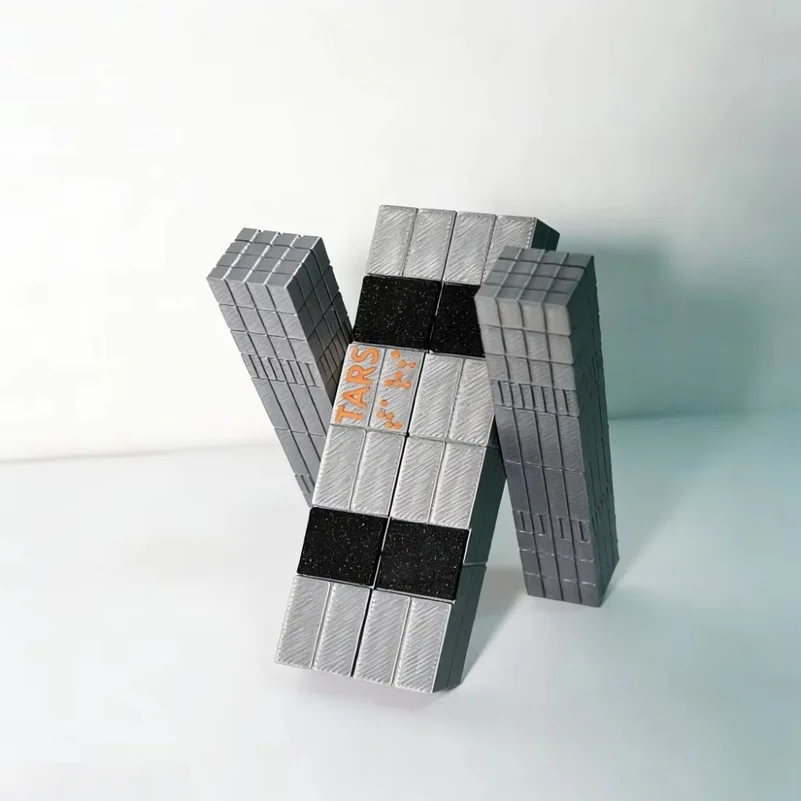 1PCS Desk Decor Interstellar Tars Robot 3D Printed Model Metallic Finish Collectible Durable Plastic SciFi Office Fans Gift Idea