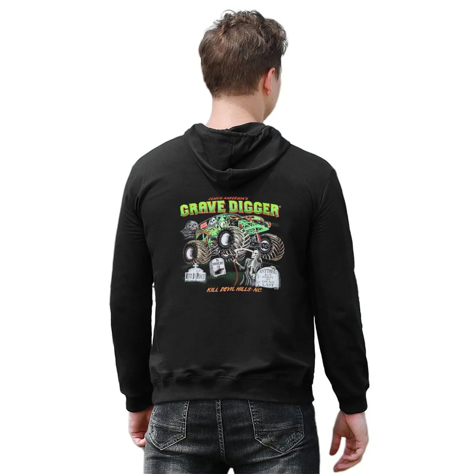 Grave Digger Dennis Anderson Kill Devil Hills Hoodie men clothing men's sweat-shirt mens designer clothes oversized hoodie