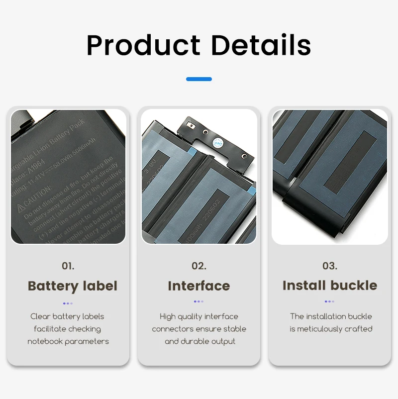 A1964 Laptop Battery for Apple MacBook Pro A1989 13