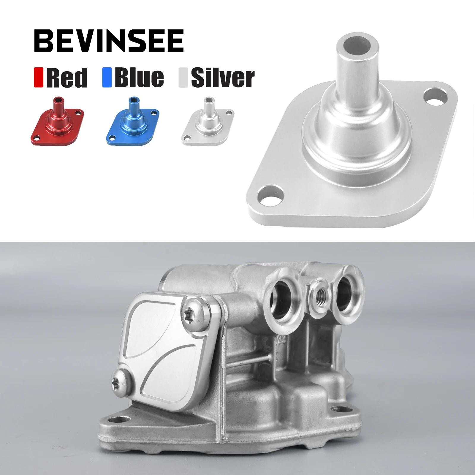 

BEVINSEE Oil Thermostat Housing Lid Cover for BMW E90 E91 E92 E93 E82 E88 E60 E61 F06 F10 F20 F30 F87 for BMW N54 N55 S55 Engine
