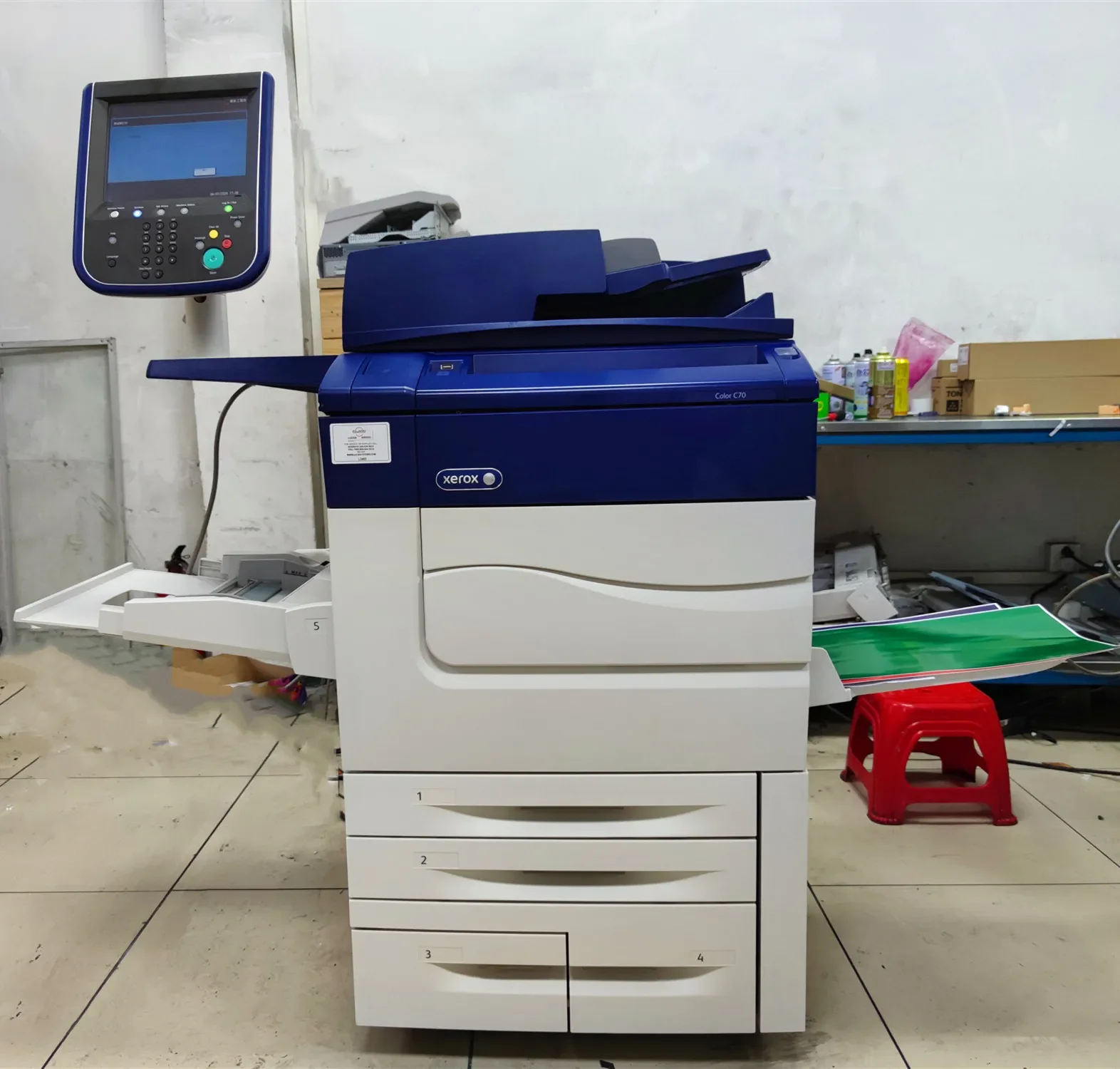 Used high quality photocopy machine of Xeroxs Color C70 printer