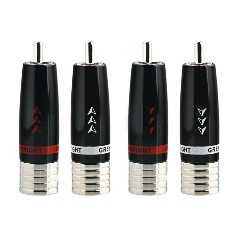 

High Performance Audio Video RCA Plug Solder Red Copper Lotus Adapter HiFi Coaxial Cable Signal Line Connector