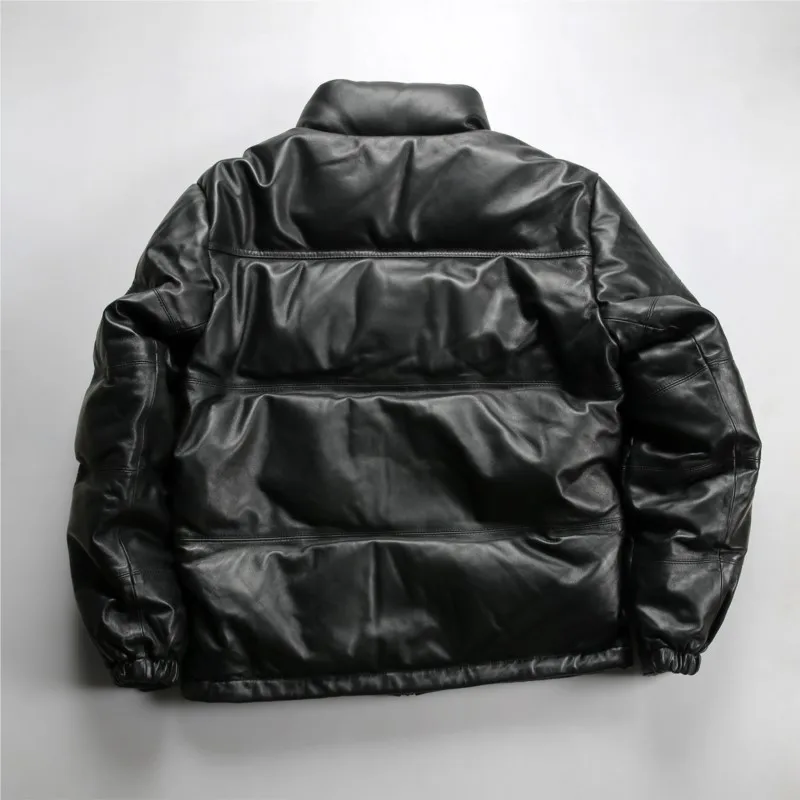 Casual sports leather down men's stand-up collar