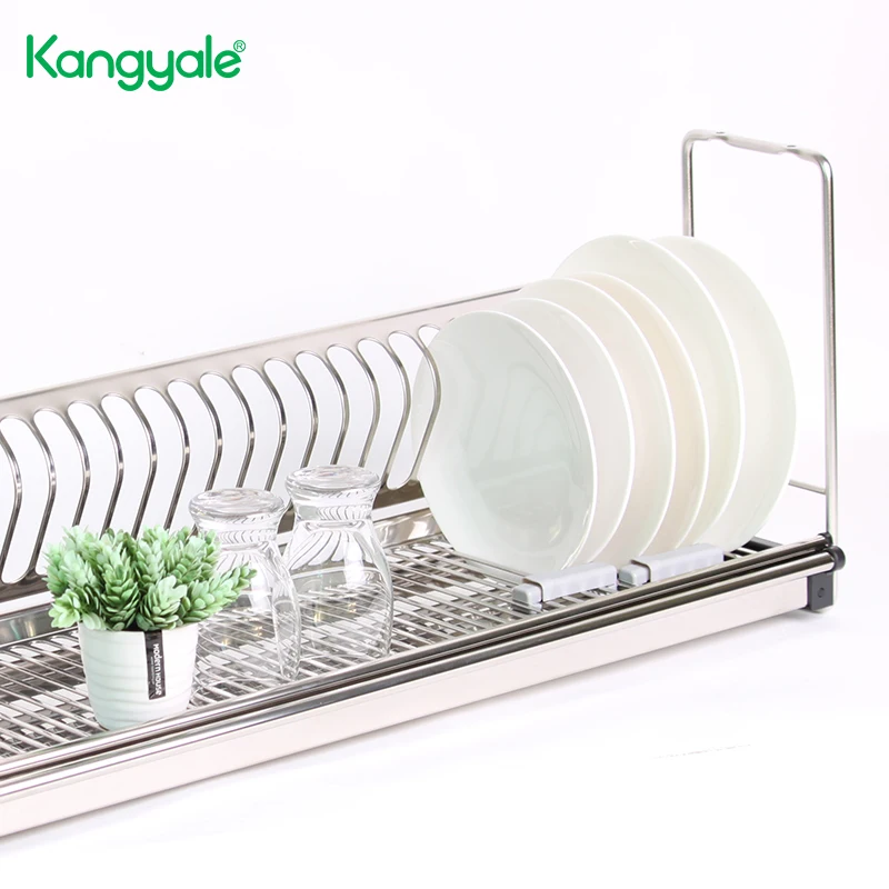 

Kangyale Kitchen Stainless Steel Hanging Dish Rack Dish Drying Rack Wall Mounted Dish Draining Rack