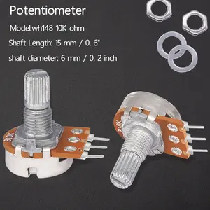6 -pin potentiometer, ohm b1k/5k/10k/20k/50k/100k/500k/1m, adjustable, rotary, carbon movie, 5pcs 10 Main Sales Potentiometer 10K - №7