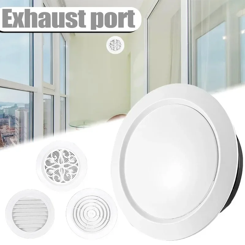 Adjustable Air Ventilation Cover Round Ducting Ceiling Wall Hole Decorative ABS Air Vent Grille Louver Vents Cap For Wall