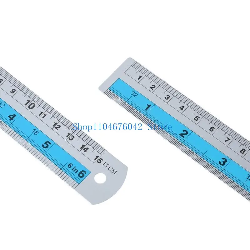 

652F Professional Metal Ruler Straight Edges Ruler with Imperials Metric Measurement