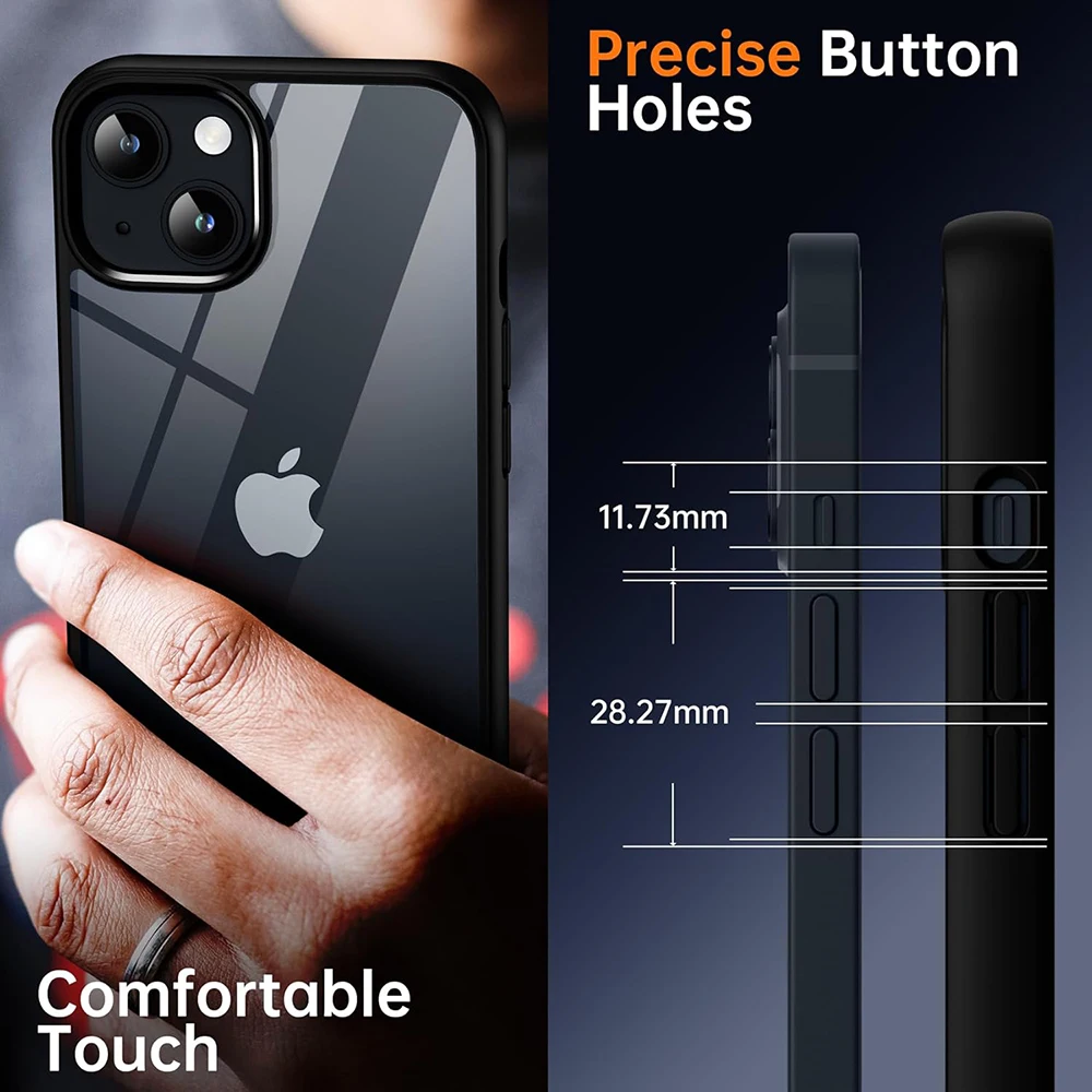 Shockproof Silicone Lanyard Cord Phone Case For iPhone 11 12 13 14 15 Pro Max XS XR 8 7 6 Plus Transparent Protection Back Cover