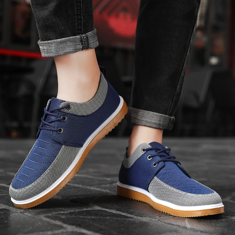 Men's Casual Sneakers Outdoor Work Anti-wear Mens Sneaker Sports Shoes Lace-up Men Vulcanized Shoe Hard-wearing Popular Model