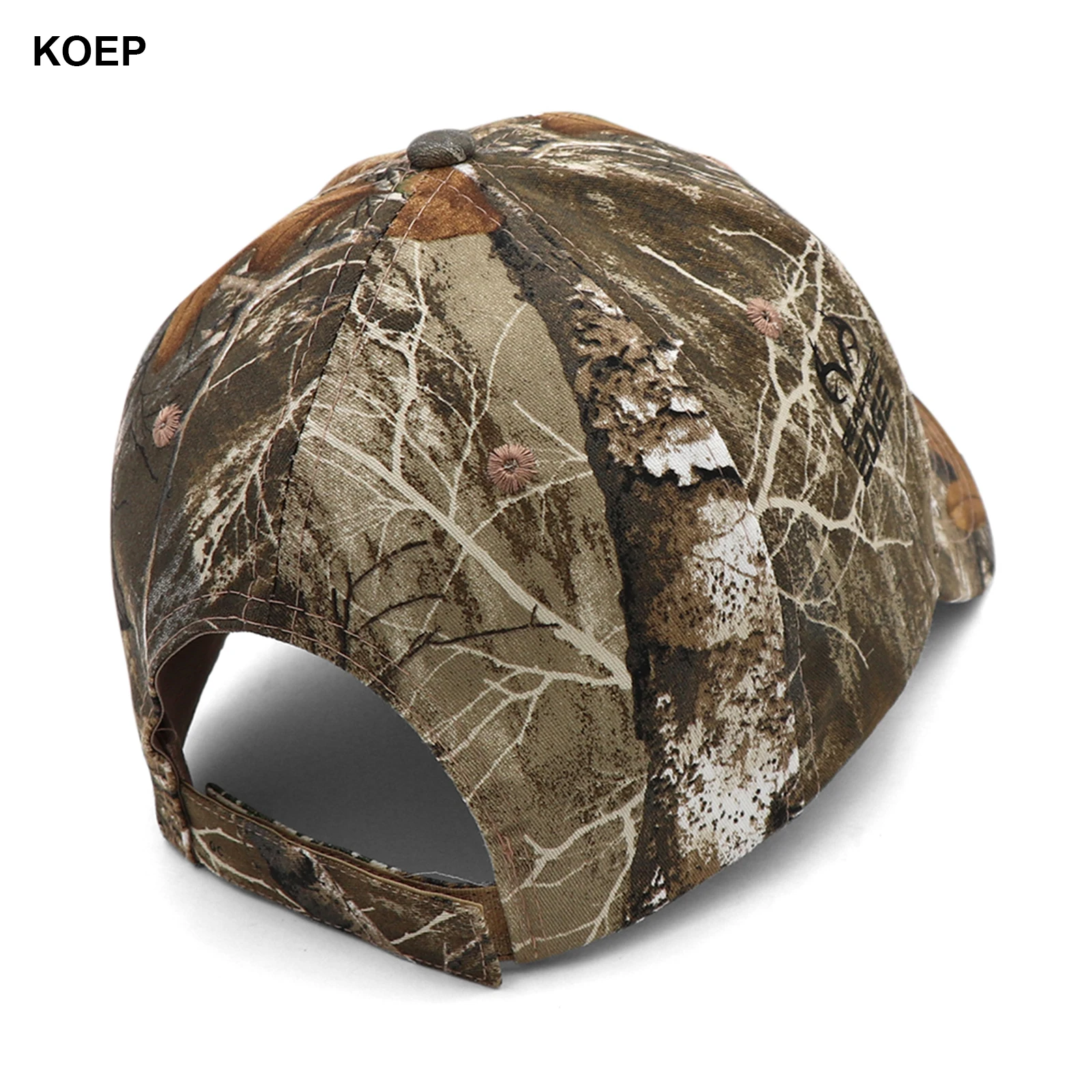 KOEP New Camo Baseball Cap Fishing Caps Men Outdoor Hunting Camouflage Jungle Hat 3D Deer Embroidery