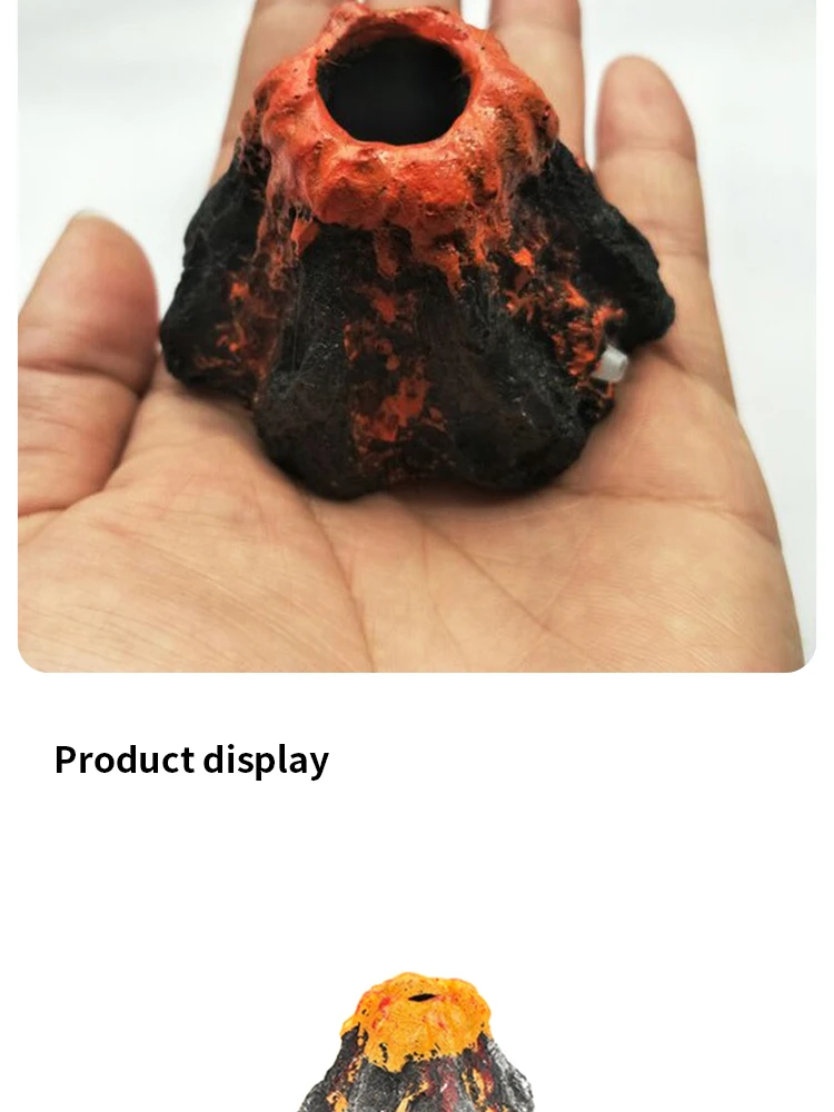 Aquarium-Vulkan-Luftsteindekoration – 1 Stück Blasenbelüfter für Aquarien, Vulkan-Bubbler aus ABS mit Belüftungsstein – Detail 8