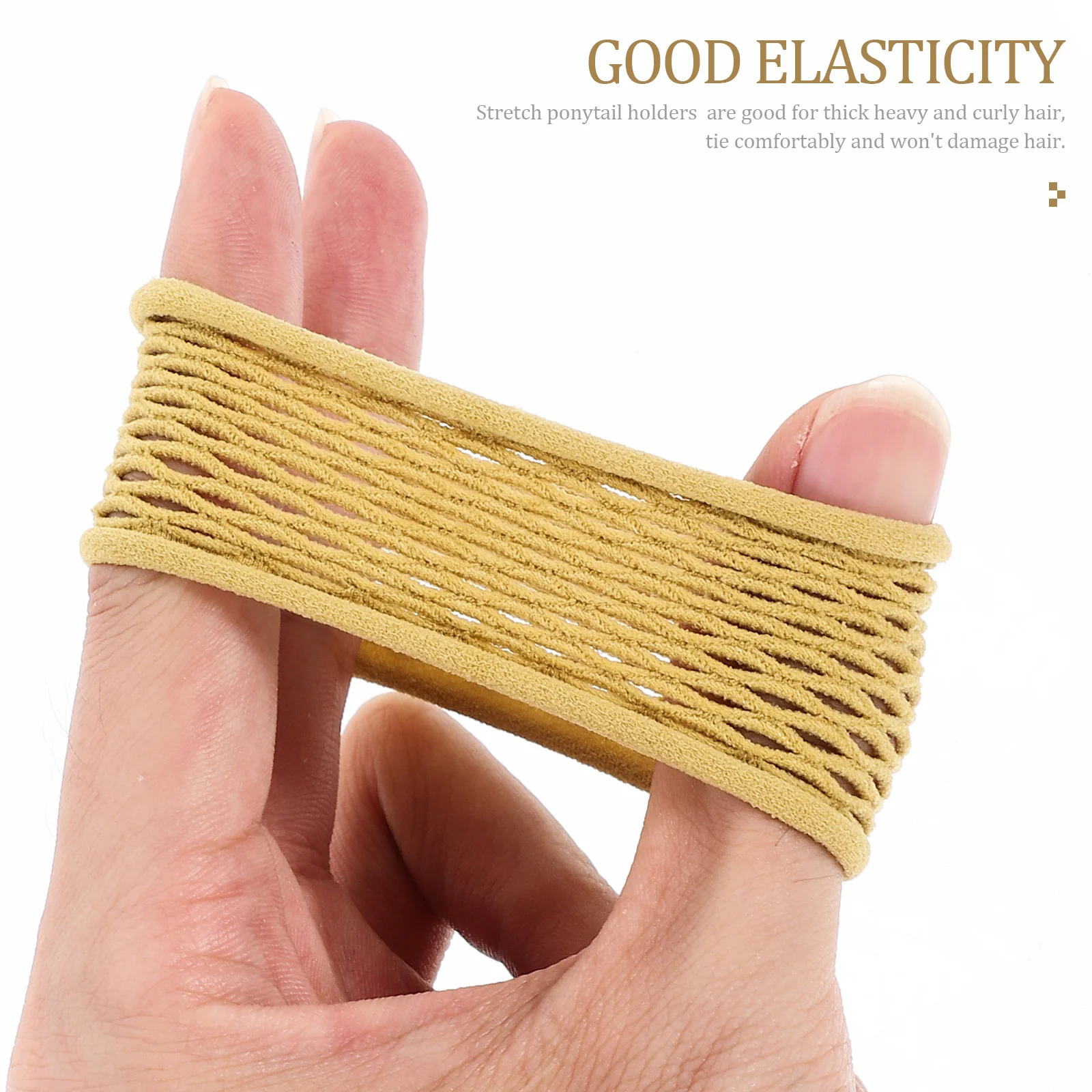 

6pcs Elastic Stretch Ties Thick Heavy Curly Hair Scrunchies Ponytail Holders Nylon Hair Bands Women Accessories Birthday Party