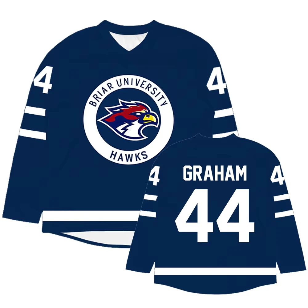 2026 Hot Off Campus Briar University Hockey Jersey Graham 44 22 DI LAURENTIS 66 Tucker46 T-shirt Design 3D Printing Merch Unisex