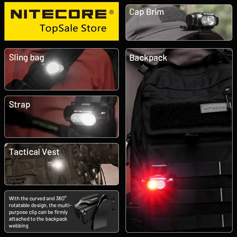 

NITECORE HA11 Headlamp 240 Lumens 36g for Night Running Fishing Trekking Road Trip with Alkaline AA Battery