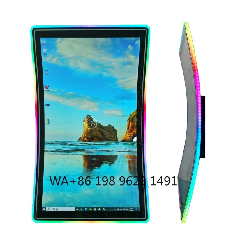 

55 Inch 4K 2KLED Curved DVI USB Port Capacitive Touch Screen Commercial Gaming Display for Indoor Gaming Kiosk Equipment