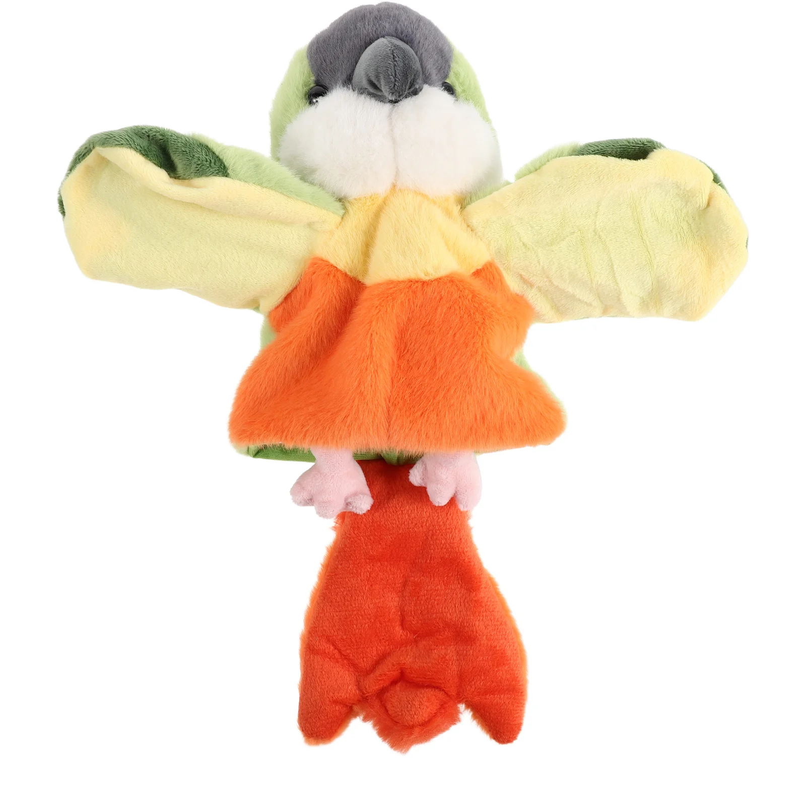 Papagaio mão fantoche animal de pelúcia para crianças jogo imaginativo pré-escolar ensino contar histórias teatro dia das bruxas natal