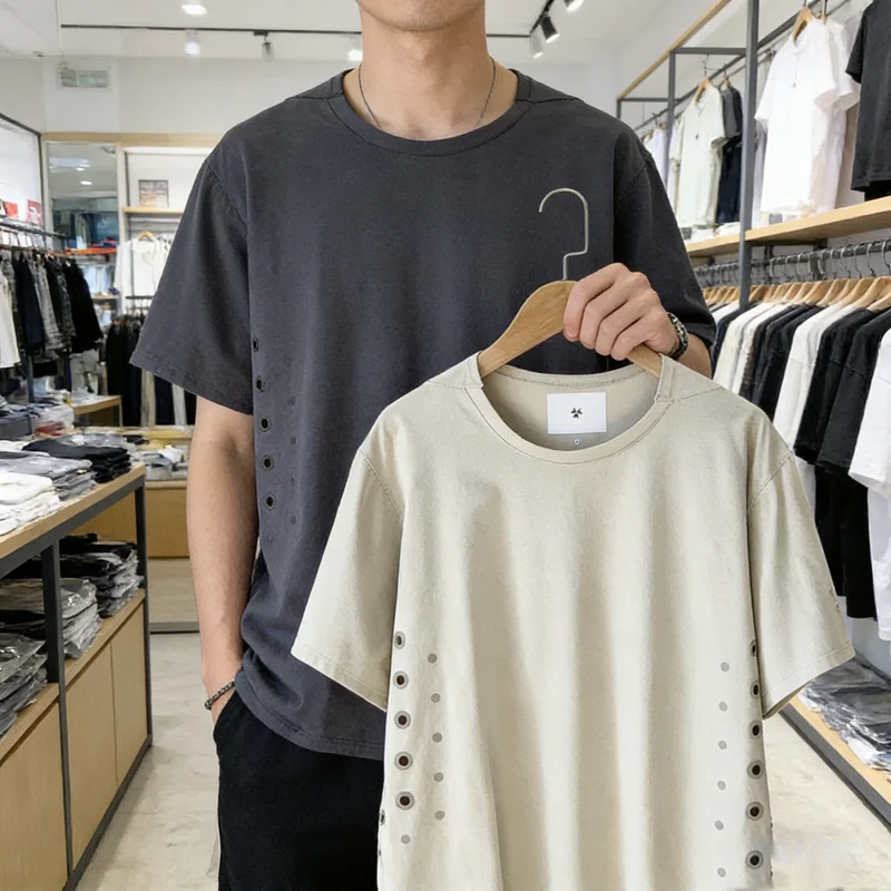 Print Szie Tag Quick Dry Goldwin 3M Reflective Hole T Shirt Japan Men Women High Quality Breathe Loose T-shirt Tops Tee
