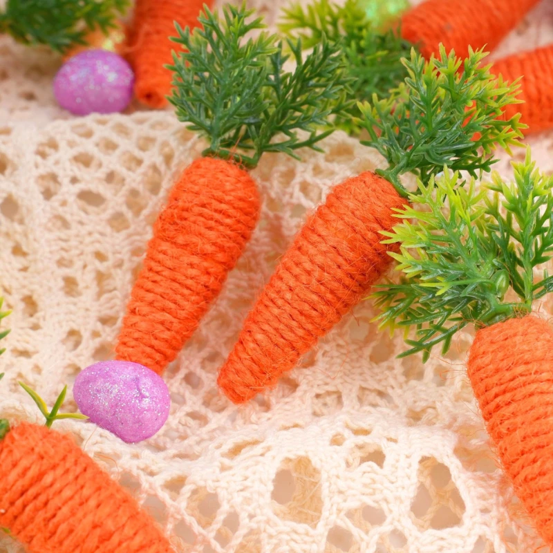 New Arrival Easter Mini Artificial Carrot Decorative Ornament European & American Home Decor Easter Tray Decoration Cute Carrot