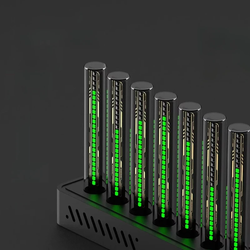 

Алюминиевая RGB-лампа с датчиком звука, музыкальная, ритмичная, разноцветная, для создания атмосферы, для дома, кабинета, рабочего стола, декоративная лампа