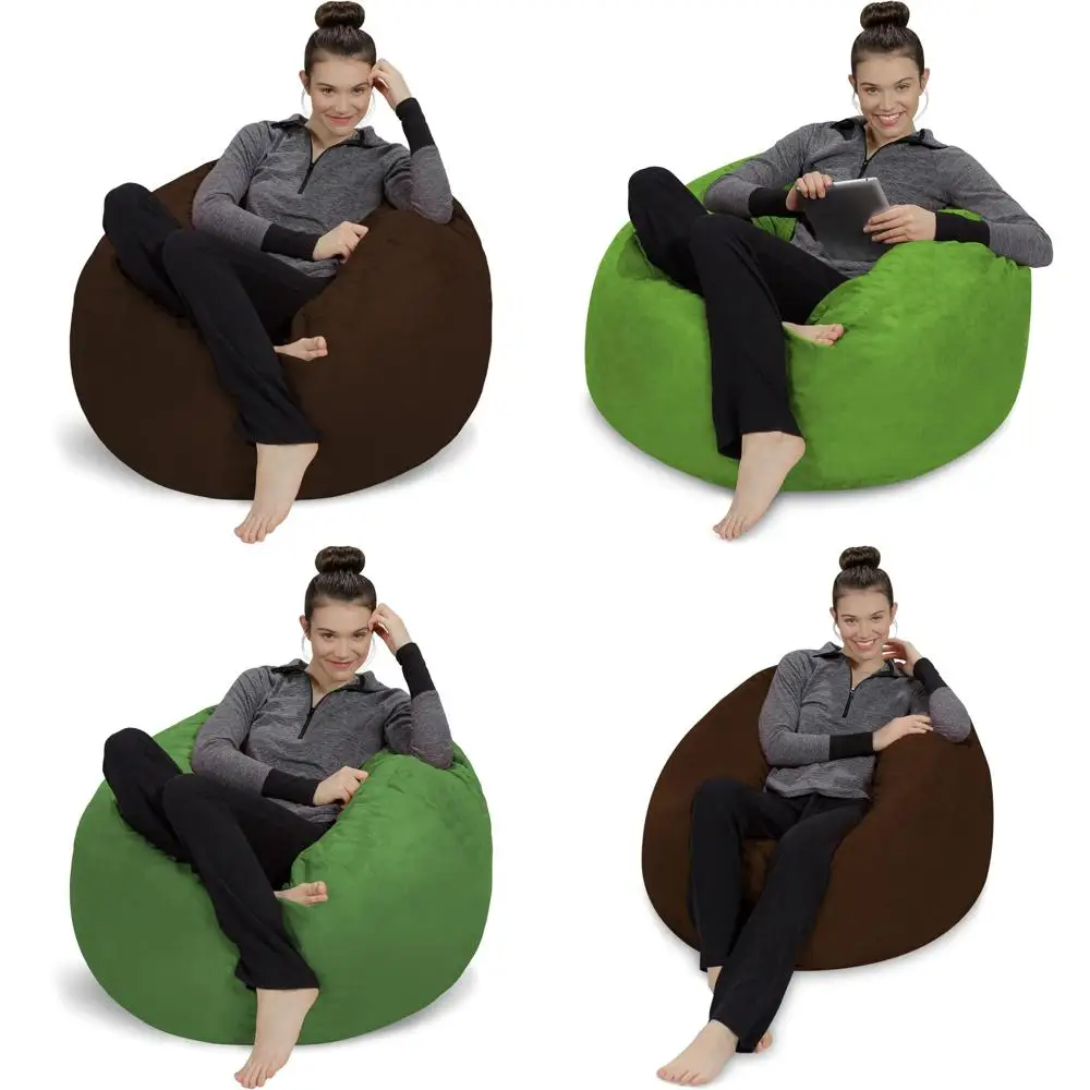 Sofa Sack Bean Bag Chair - Plush, Ultra Soft - Memory Foam Bean Bag Chair with Microsuede Cover - Stuffed Foam Filled Furniture