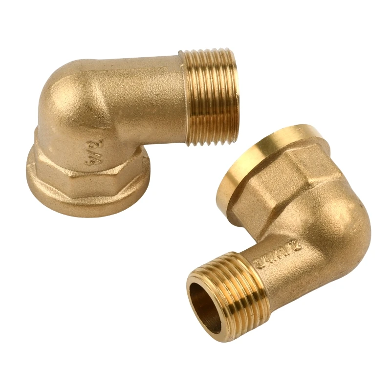 Brass Male/Female Thread Copper Elbow Connectors 1/8 1/4 3/8 1/2 3/4 1 Water Pipe Fittings Outer Inner Wire 90 Deg Joints