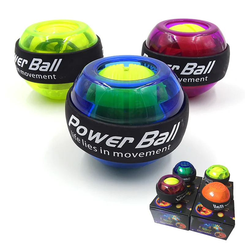 LED Wrist Ball Trainer Gyroscope Strengthener Gyro Power Ball Arm Exerciser Exercise Machine Gym power ball Fitness Equipment