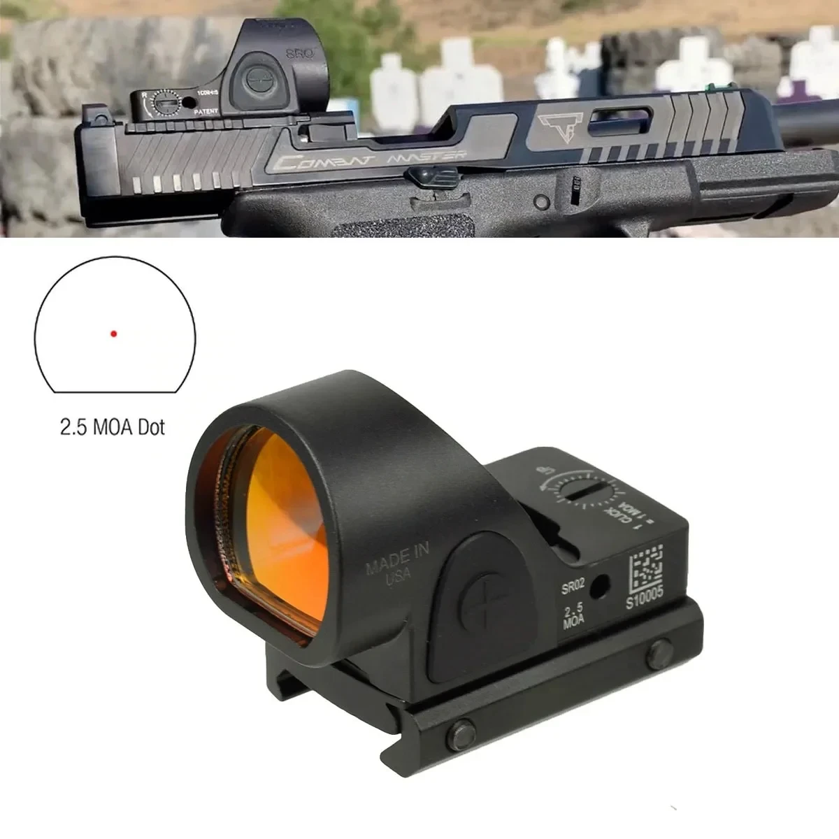 Metal RMR SRO MRO Red Dot Sight Tactical Glock Mount Pistol Rifle Compound Sight Reflection Hologram Riflescope hunting Optics