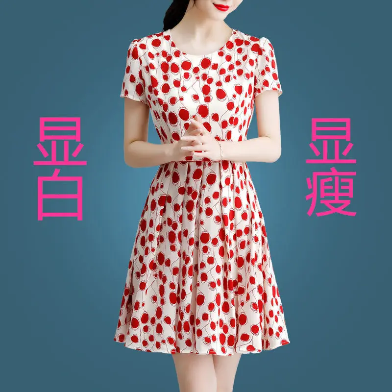 Polka Dot Kleid Sommer Tragen für Frauen Neue Stil frauen Kurzarm Blumen Kleid Frau Kleid Vestido De mujer Femme Robe