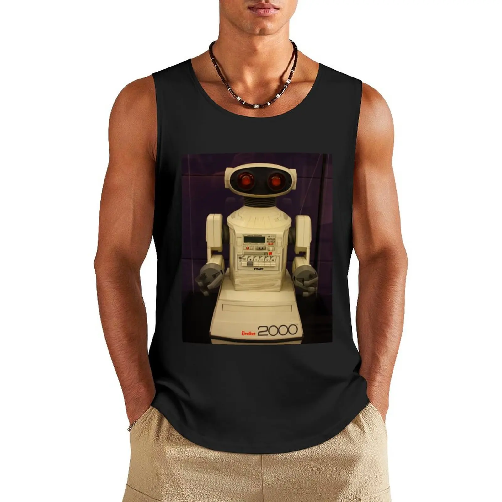 Omnibot 2000, Computer historisches Museum, Berg blick, Kalifornien Tank Top Anime Top Sport T-Shirts für Männer Männer Fitness studio T-Shirts