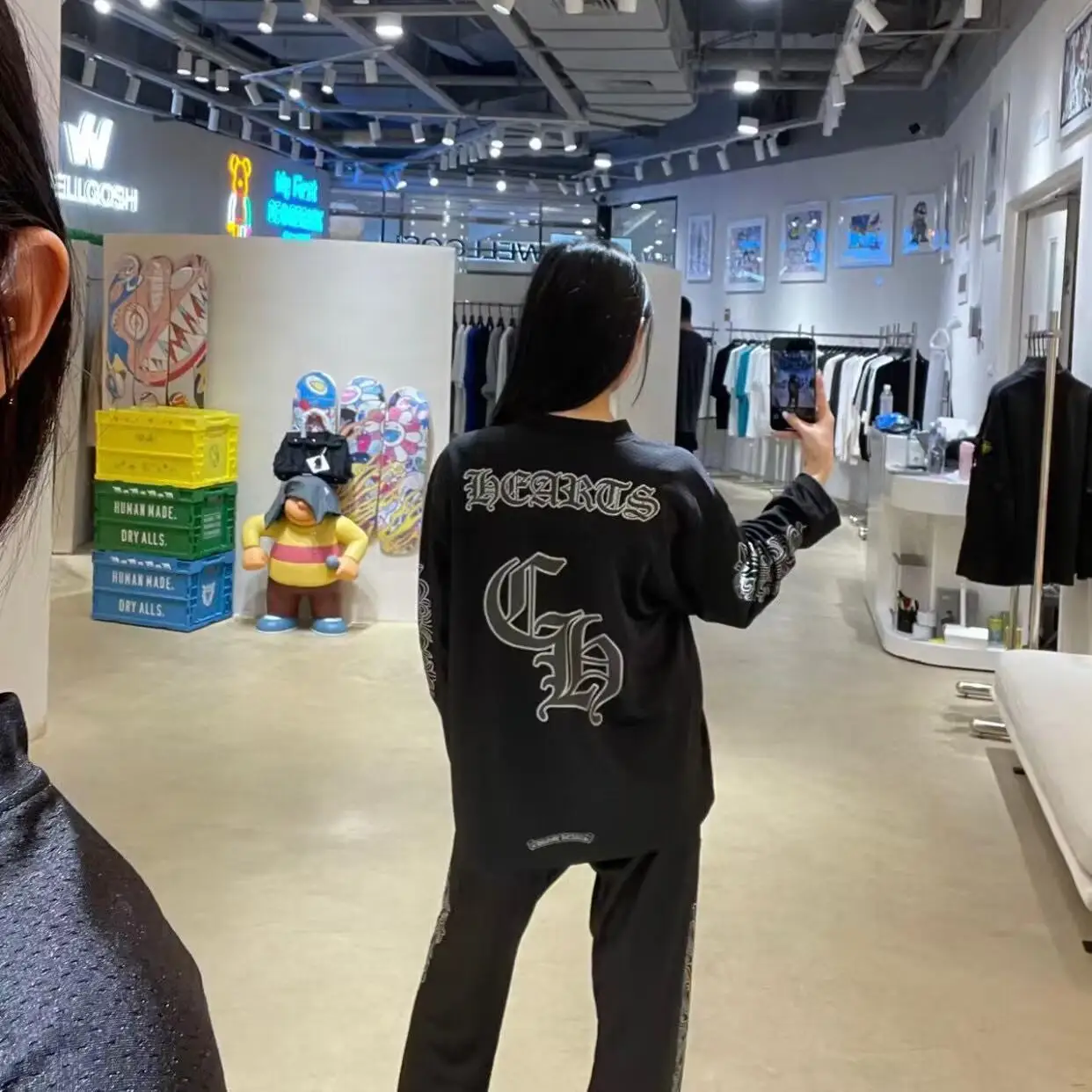 

New Summer Trendy Brand Bla Me Sports Ice Hoey orm Long Sve T-irt ex Letter Print Casual Cotton Top